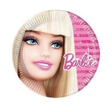 Zestaw "10 talerzyków papierowych "Barbie" -20cm-8402