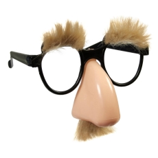OKULARY Z NOSEM BRĄZOWE BRWI WĄSY CHARAKTERYZACJA-10010