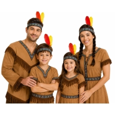 Opaska indiańska z piórami 26 cm elastyczna-10016