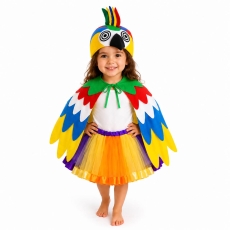 Zestaw Papuga czapka, spódniczka, skrzydła komplet-10164