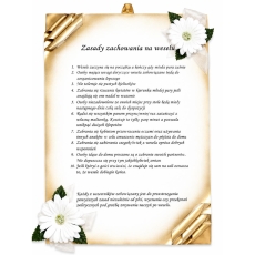 DYPLOM ZASADY ZACHOWANIA NA WESELU ŚMIESZNE ŚLUB-10272