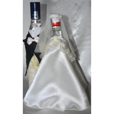 Ubranka na butelkę wódki-falbanka-2105