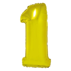 Balon foliowy "Cyfra 1", złota,92cm-2230