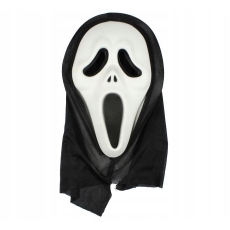 Maska do stroju Krzyk z kapturem - Halloween-3855