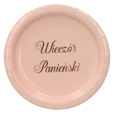 TALERZYKI PAPIEROWE WIECZÓR PANIEŃSKI 6szt. 17,5cm-6289