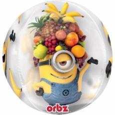 BALON FOLIOWY SZALONE MINIONKI KULA URODZINY-6832