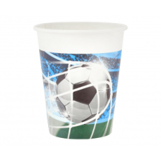 KUBECZKI PAPIEROWE PIŁKA NOŻNA 200ML, 8szt-7534