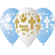 BALONY CHRZEST ŚWIĘTY CHŁOPIEC 13"/25szt-7692