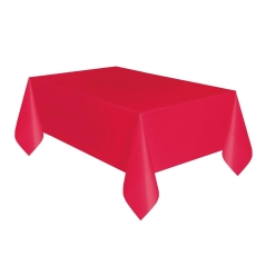 OBRUS CZERWONY 137 cm x 275 cm URODZINY STRAŻAK-7713