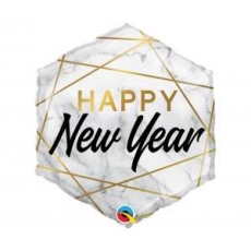 Balon foliowy 20" Happy New Year marmurkowy-8292