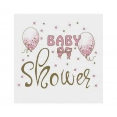 Serwetki Baby Shower Pink, 33x33 cm, 20 szt.-9128