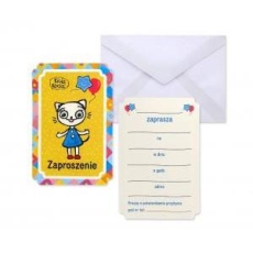 Zaproszenia papierowe Kicia Kocia, 6 szt.-9133