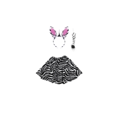 Zestaw zebra opaska,ogonek i spódniczka Madagaskar-9217