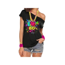 Bluzka I LOVE THE 80' czarna -9331