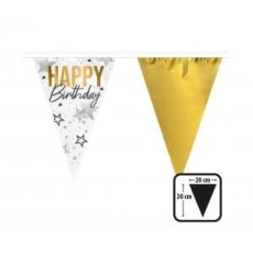 GIRLANDA FLAGI HAPPY BIRTHDAY, URODZINOWA 30x20 6m-9491