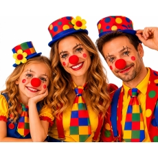 KRAWAT KLAUNA KOLOROWE KWADRACIKI CYRK CLOWN-9940