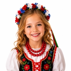 CZERWONE KORALE PLASTIKOWE GÓRALKA KRAKOWIANKA -9941