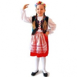 STRÓJ KRAKOWIANKA 134/140 LUDOWA TANIEC FOLKLOR-198