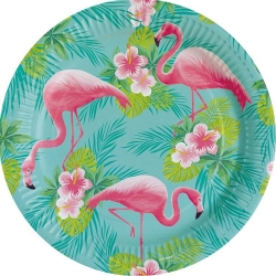 8 Talerzy Flamingi, 23cm-3107