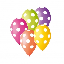 BALONY Z NADRUKIEM GROCHY KOLOROWE 12" / 100 szt.-3655