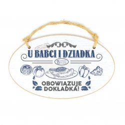 TABLICZKA OWALNA U BABCI I DZIADKA...-4466