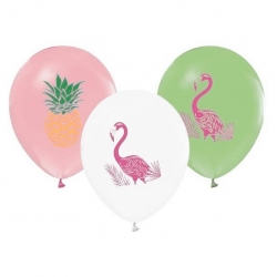 Balony Flamingi i Ananasy, 12"/5szt-4795
