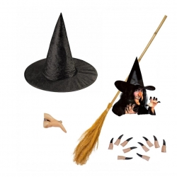 ZESTAW CZAROWNICY WIEDŹMY HALLOWEEN BABA JAGA-6935