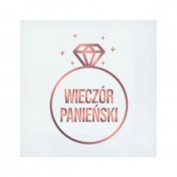 SERWETKI WIECZÓR PANIEŃSKI BIAŁE 33x33cm 20szt-8043