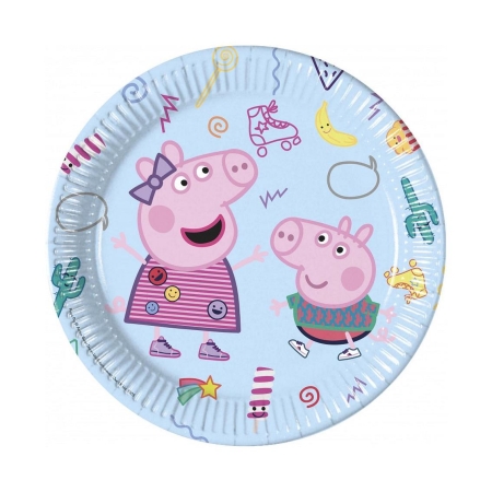 TALERZYKI PAPIEROWE ŚWINKA PEPPA PIG 23cm 8szt -3394