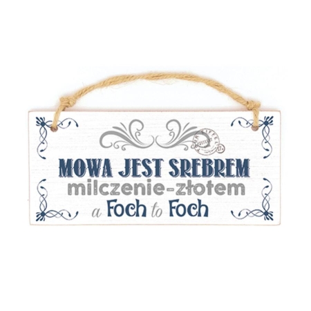 TABLICZKA PROSTOKĄT MOWA JEST SREBREM-4461