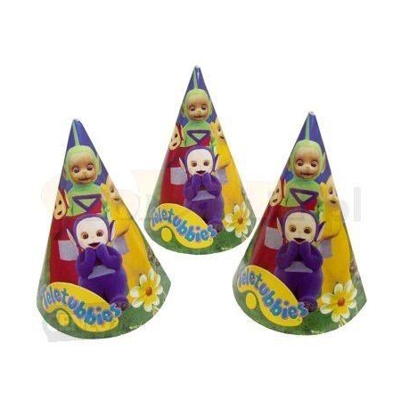 Papierowe czapeczki urodziny - Teletubbies 6szt-4664