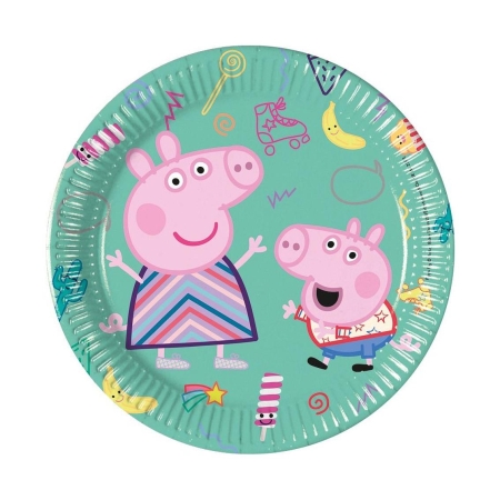 Talerzyki papierowe Peppa Pig, 20cm, 8szt-4798