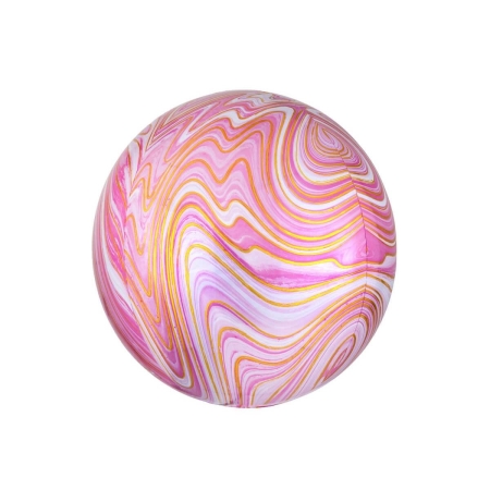 Balon foliowy ORBZ Marblez-kula różowa-4923