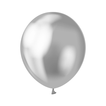 BALONY BEAUTY&CHARM,PLATYNOWE SREBRNE 12"/7 SZT.-4996