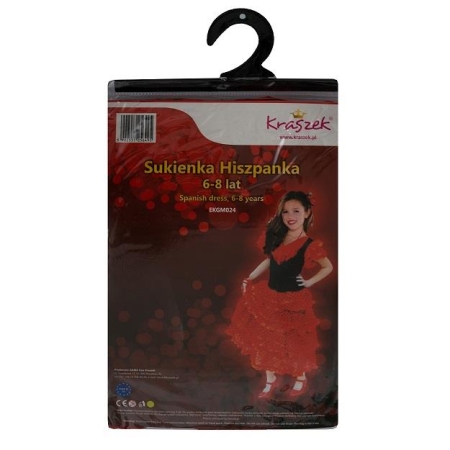 SUKIENKA HISZPANKA 6-8 LAT FLAMENCO TANIEC PREZENT-5648