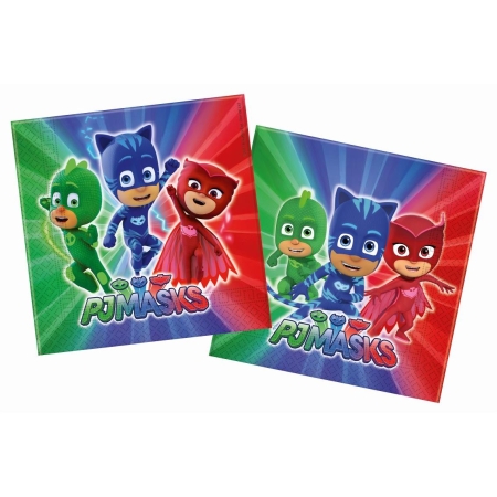 SERWETKI PAPIEROWE PJ MASKS,PIDŻAMERSI,URODZINY-5844