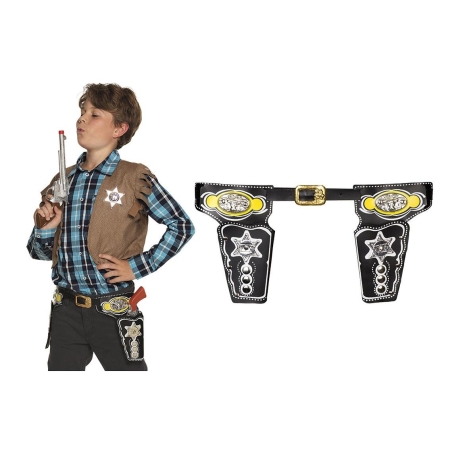 KABURA NA BROŃ,PODWÓJNA,NA PISTOLETY,SZERYF-5873