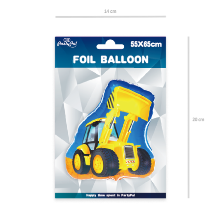 BALON FOLIOWY KOPARKA TRAKTOR 55cm x 65cm URODZINY-6628