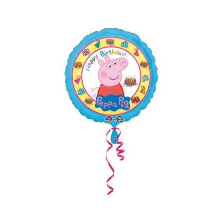 BALON FOLIOWY ŚWINKA PEPPA OKRĄGŁY 43cm~18"-6790