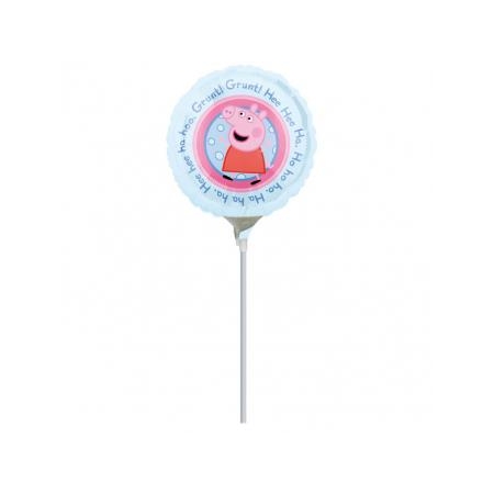 BALON FOLIOWY ŚWINKA PEPPA 23cm~9" OKRĄGŁY BŁĘKIT-6791