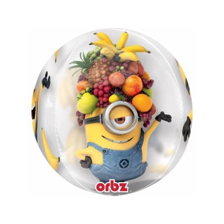 BALON FOLIOWY SZALONE MINIONKI KULA URODZINY-6832