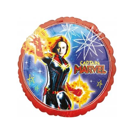 BALON FOLIOWY KAPITAN MARVEL OKRĄGŁY 18" ~46cm BAL-6841