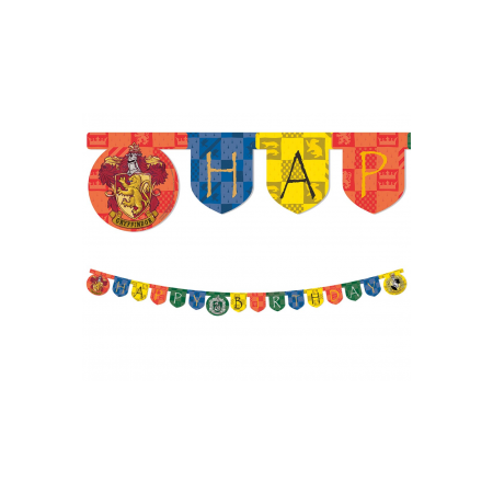 BANNER HARRY POTTER HOGWARTS HOUSE - HAPPY BIRTHDA-7528