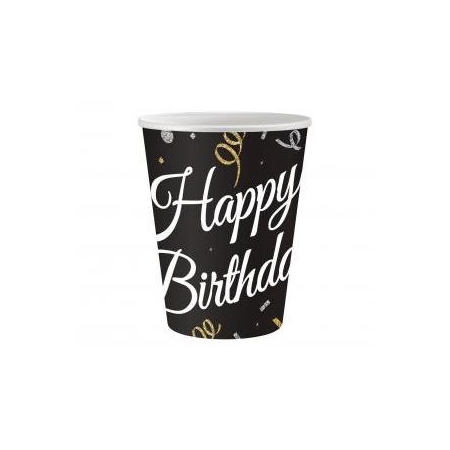 Kubeczki papierowe B&C Happy Birthday, 250 ml/ 6-8465