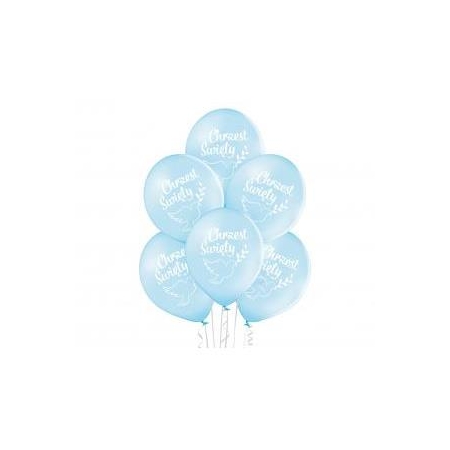 Balony D11 Chrzest Święty niebieskie 6 szt.-9095