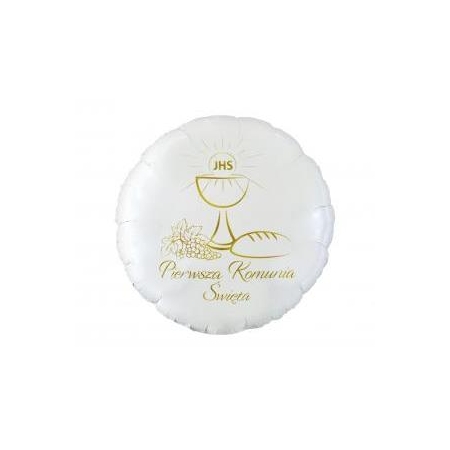 Balon foliowy Pierwsza Komunia Święta 18" Kielich-9123