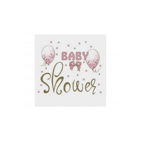 Serwetki Baby Shower Pink, 33x33 cm, 20 szt.-9128