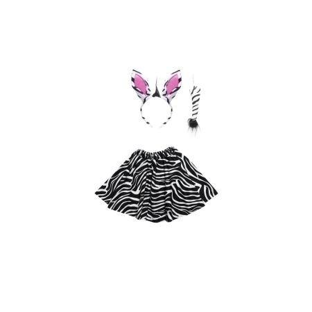 Zestaw zebra opaska,ogonek i spódniczka Madagaskar-9217