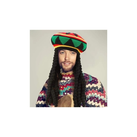 Jamajska czapka miękka rasta-9299