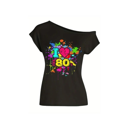 Bluzka I LOVE THE 80' czarna -9332